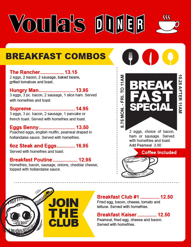 voulas diner menu